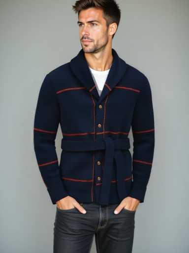 Knitted Coat with Belt Rome - Rowan
