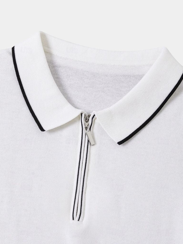 Ivory Elite Long Sleeve Polo – Rowan