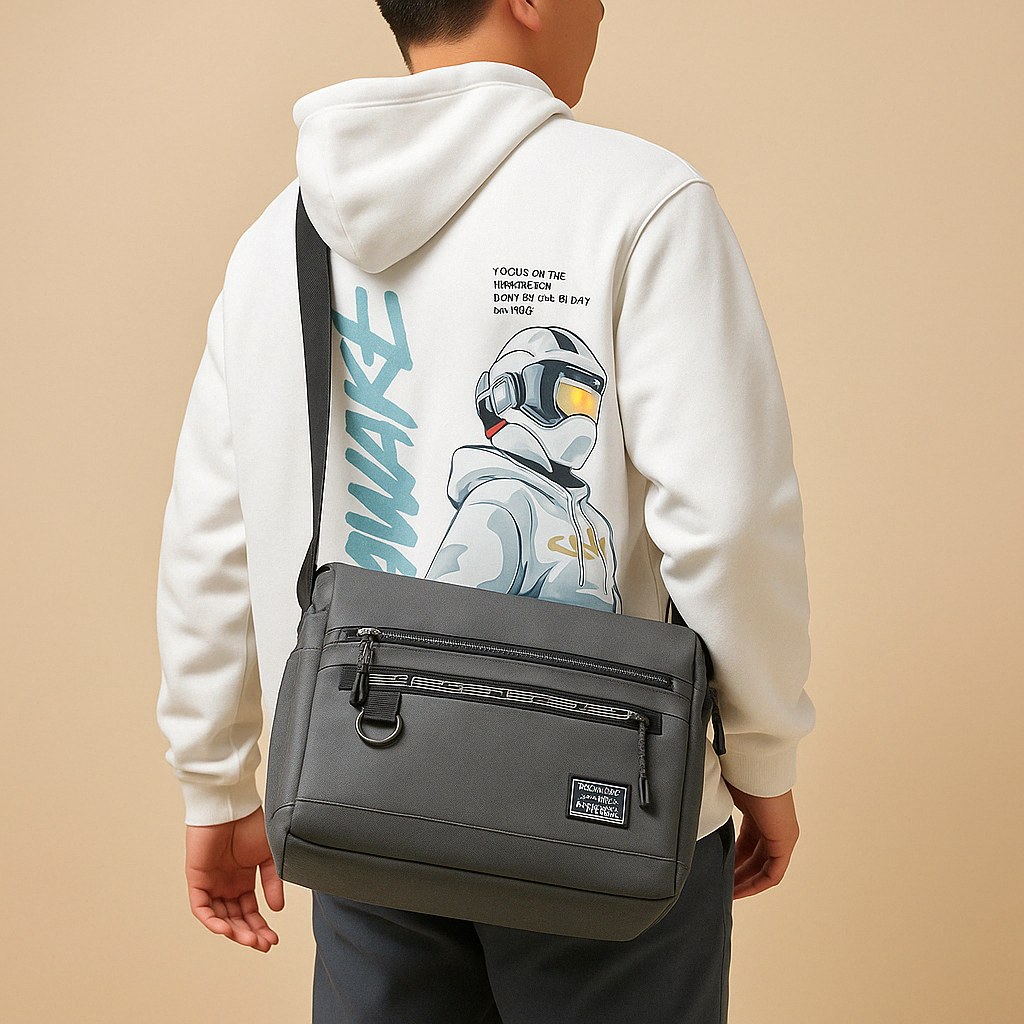 Large anti-theft messenger bag | Zachary
