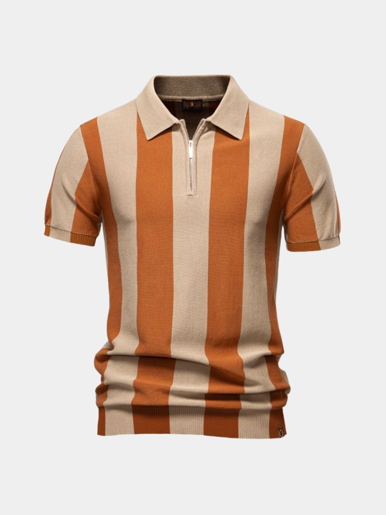 Navy Striped Polo - Rowan