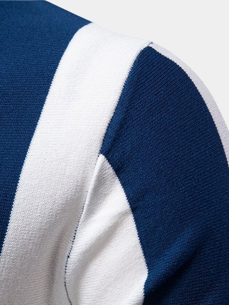 Navy Striped Polo - Rowan