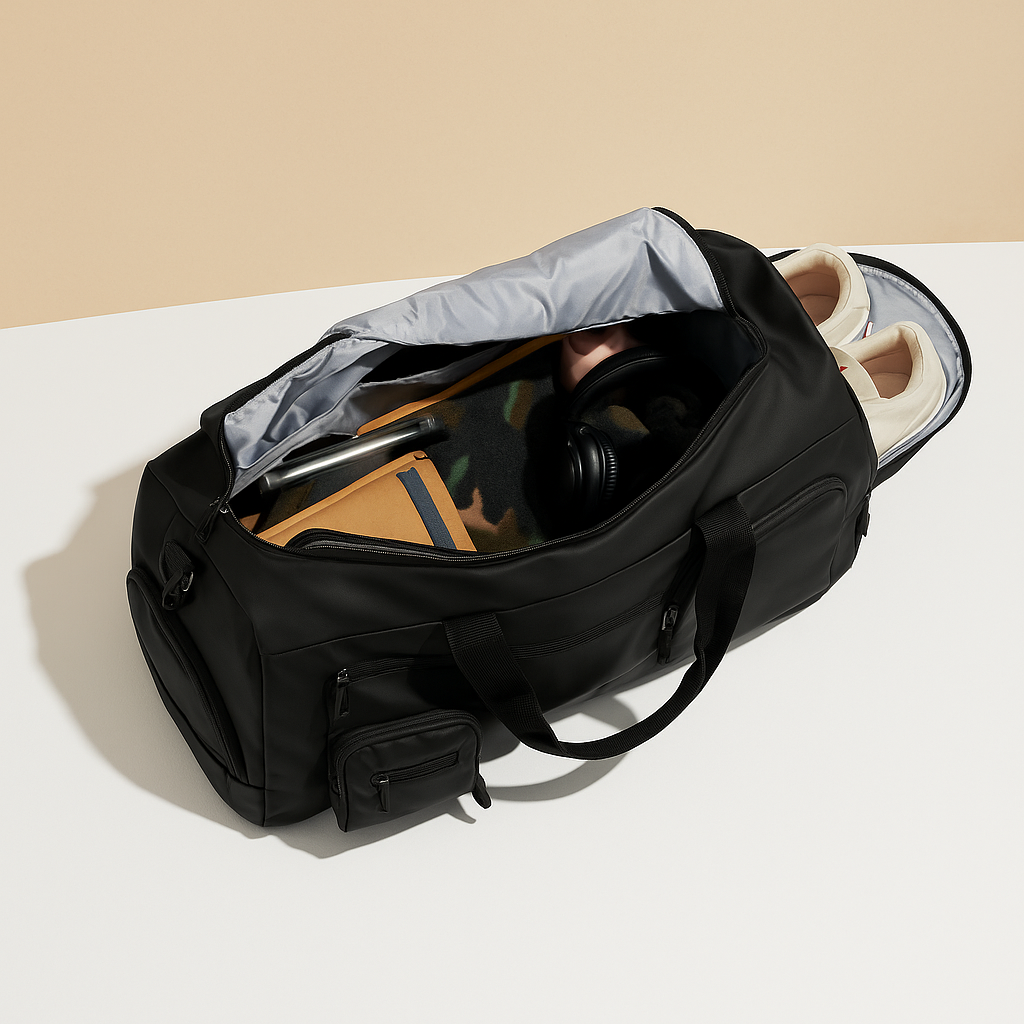 Oxford garment duffle bag with shoe compartment | Nathan