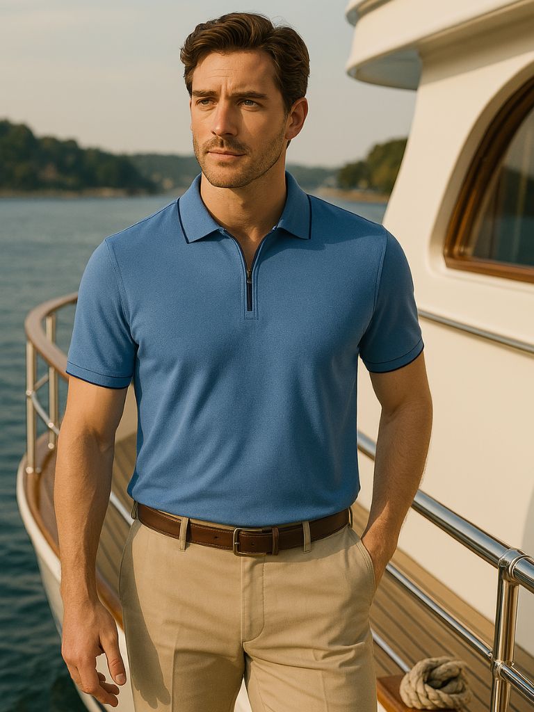 Quarter Zip Polo by Régis – Rowan