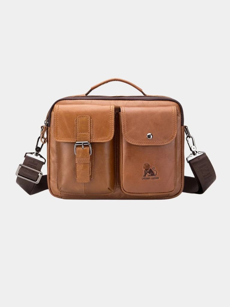 Rowan Vintage-Inspired Square Leather Crossbody Bag