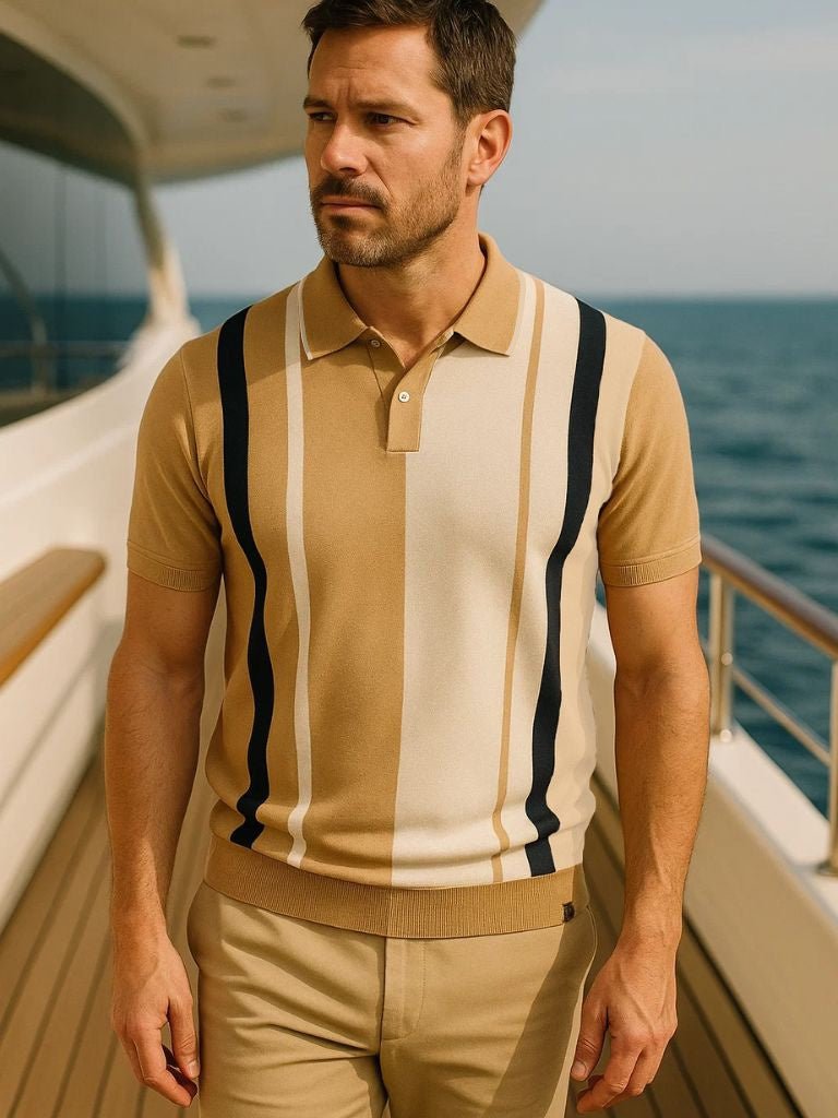 Retro Striped Polo – Rowan