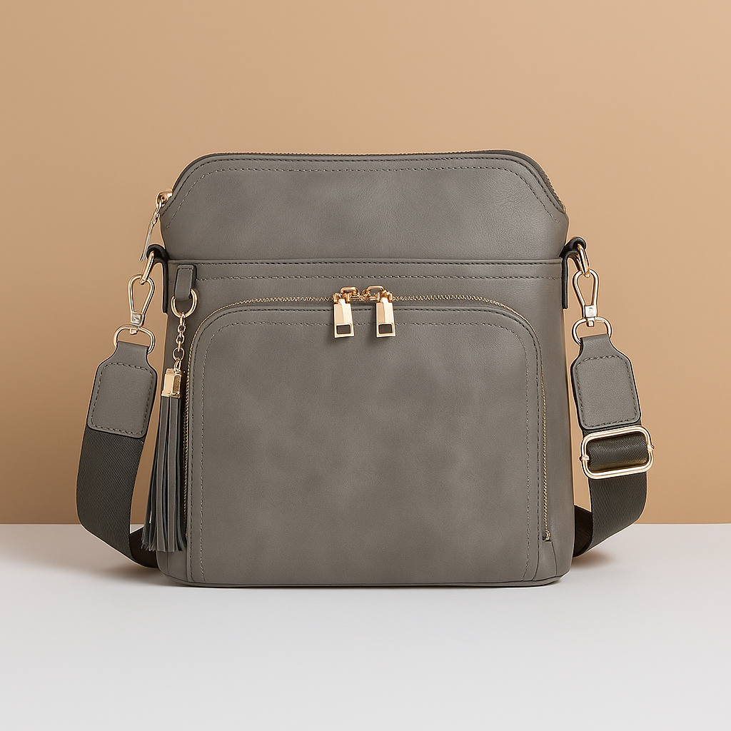 RFID crossbody bag with tassel and anti-theft pocket | Isla