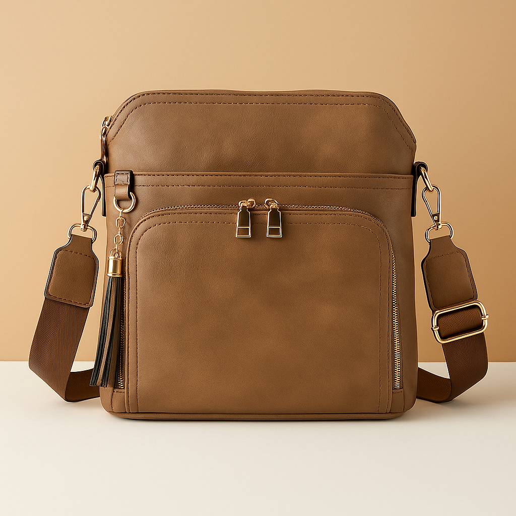 RFID crossbody bag with tassel and anti-theft pocket | Isla
