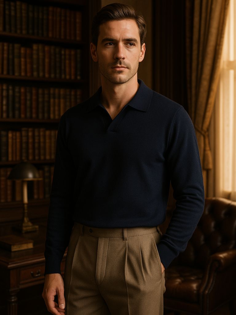 Royal Comfort Long Sleeve Polo - Rowan