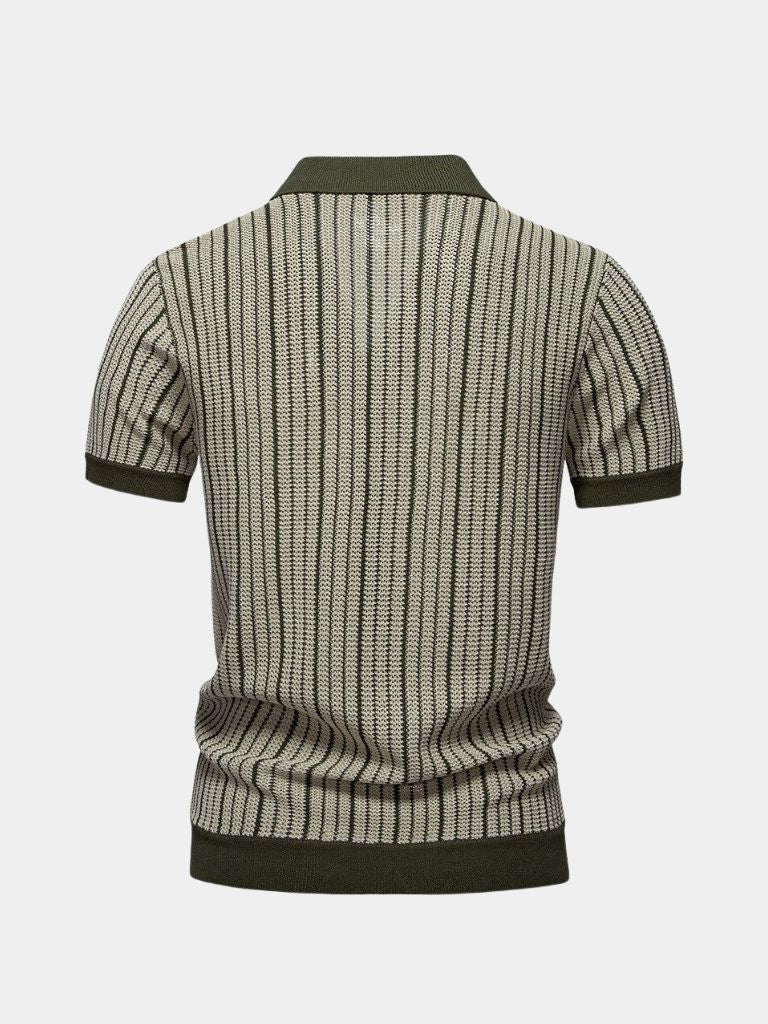 Striped Knit Polo - Rowan