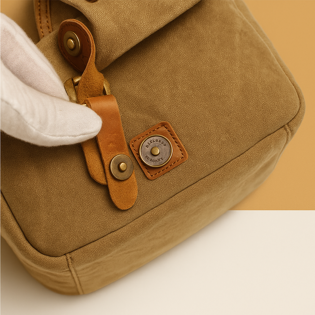 Vintage canvas DSLR camera bag with padded dividers | Ryder