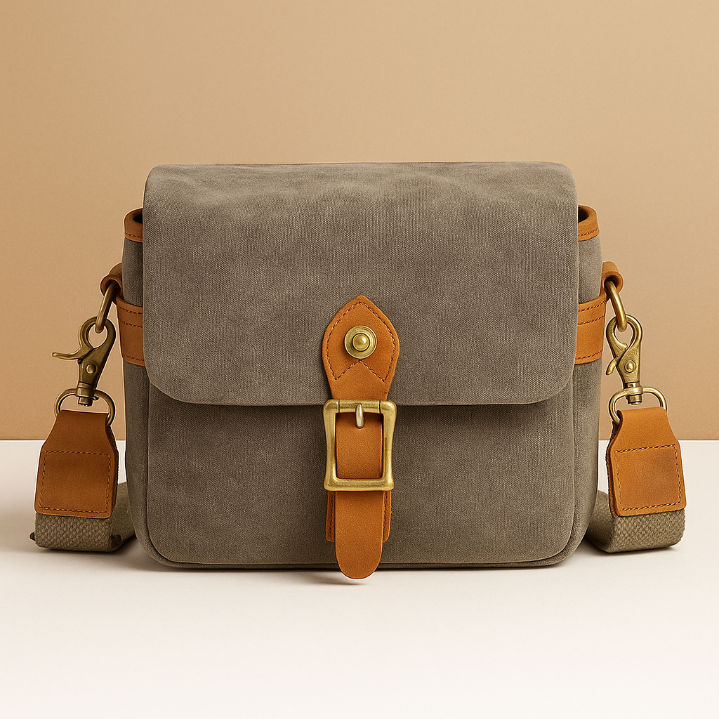 Vintage canvas DSLR camera bag with padded dividers | Ryder