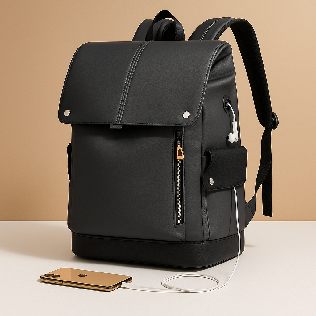 Waterproof leather laptop backpack | Maxwell