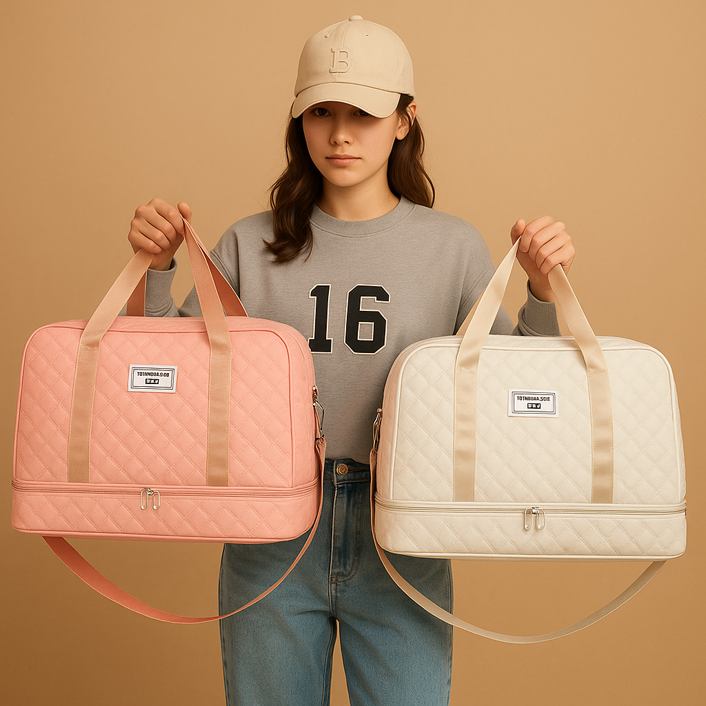 Weekender duffle bag with shoe compartment | Florence